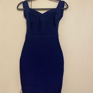 Navy blue bandage dress